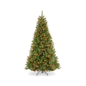 National Tree Company 7 Prelit North Valley Spruce Christmas Tree with Multicolor Lights, New