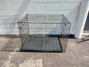 Large Black Folding Pet Cage 27x 42x 30