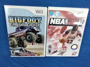 2 Wii Games Bigfoot Collision Course and NBA 2K11