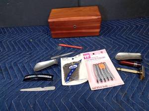 lot 32 image: Mini Lane cedar chest from Horne Furniture CoBrainerd MN full of vintage items