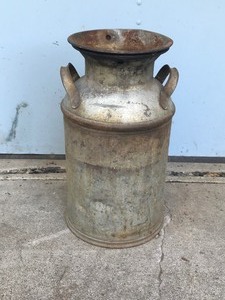 lot 159 image: Vintage Metal Milk Can