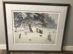 lot 197 image: Lee H. Stroncek Framed - Signed & Numbered Print - Roses in the Snow 202750