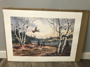 lot 198 image: Jerry Raedeke Signed & Numbered Print - Birch Trail 75750