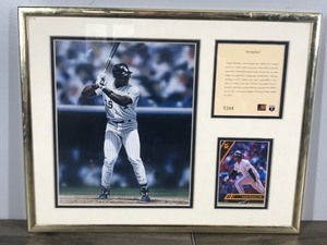 lot 216 image: Frank Thomas The Big Hurt Framed Picture with Sports Card - #5344