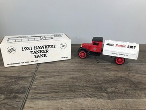 lot 252 image: 1993 ERTL 1931 Hawkeye Tanker Bank - Coastal Refining & Marketing Inc. - 134 Scale die cast bank - #1524