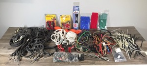 lot 346 image: Lot of Bungee Straps - Ratchet Staps - Velcro Straps - Zip Ties - Cable Wraps & More
