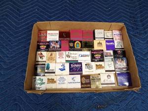 lot 100 image: Flat of advertised matchbooks