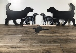 lot 361 image: 5 - Metal Dog & Pheasant Cut Outs