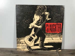 lot 417 image: Slaughter the Band Album Cover with Autographs - No Certificate of Authenticity