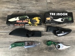 lot 423 image: 2 - Frost Knives  Watch Dawg 9 Bowie Knife - The Snook 7.25 Knife - Original Boxes with Sheaths