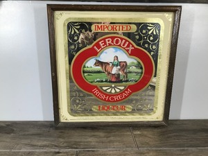 lot 440 image: Imported Leroux Irish Cream Liqueur Collectible Wall Hanging Mirror