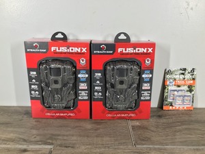 lot 565 image: 2 - New in the Package Fusion X Cellular Trail Cameras with 1 Package of 4 16GB SD Memory Cards