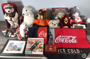 lot 583 image: Coca Cola Collectibles - A&W Bear - Tootsie Roll Pop Bear and More