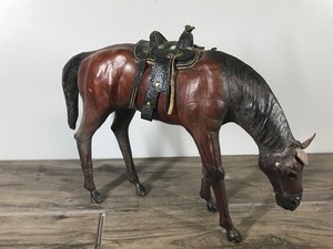 lot 584 image: Vintage Leather Horse