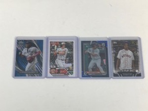 lot 597 image: Lot of 4 Baseball Cards all in Top Loaders - Max Henderson - C.J. Stroud in Astros Uniform - Vladimir Guerrero Jr - Adley Rutschman