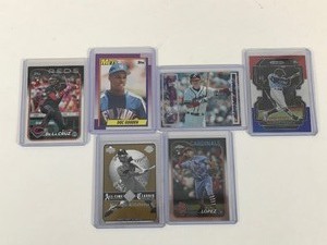 lot 645 image: Lot of 6 Baseball Cards all in Top Loaders - Elly De La Cruz - Harmon Killebrew - Wander Franco - Chipper Jones and More