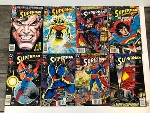 lot 671 image: 8 - Superman DC Comic Books
