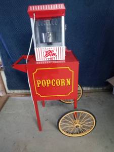 lot 8 image: Popcorn Machine on stand with wheels
