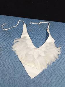 lot 547 image: Leather and feather halter top
