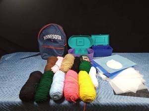 lot 530 image: MN Twins back pack and craft items