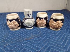 lot 518 image: German mugs and glass pitcher