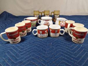 lot 493 image: Lot of Campbells Soup mugs and others