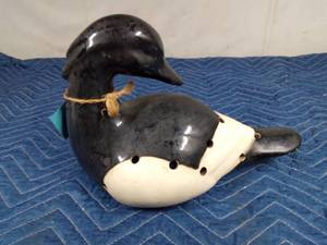 lot 484 image: Clay flower frog duck