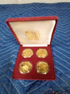 lot 144 image: Set of lady luck casino coins in original box