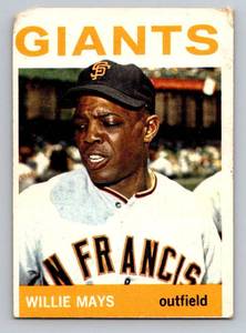 lot 11 image: Willie Mays 1964 Topps #150 Vintage Baseball Card