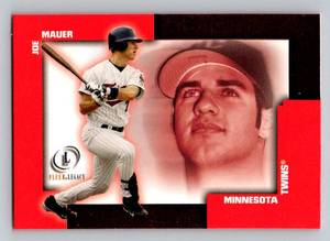 lot 16 image: Joe Mauer RC 2004 Fleer Legacy #52 Rookie Minnesota Twins Baseball Card