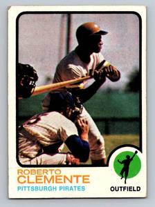 lot 17 image: Roberto Clemente 1973 Topps #50 Vintage Baseball Card