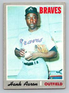 lot 20 image: Hank Aaron 1970 Topps #500 Vintage Baseball Card