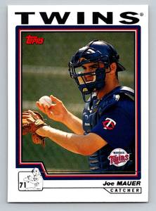 lot 35 image: Joe Mauer RC 2004 Topps #559 Rookie Minnesota Twins Baseball Card