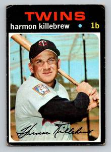 lot 42 image: Harmon Killebrew 1971 Topps #550 Vintage Baseball Card