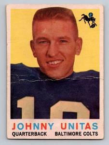 lot 72 image: Johnny Unitas 1959 Topps #1 Vintage Football Card