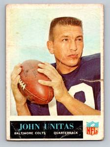 lot 78 image: Johnny Unitas 1965 Philadelphia #12 Vintage Football Card
