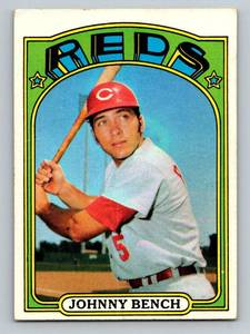 lot 79 image: Johnny Bench 1972 Topps #433 Vintage Baseball Card
