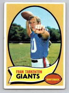 lot 82 image: Fran Tarkeonton 1970 Topps #80 Vintage Minnesota Vikings Football Card