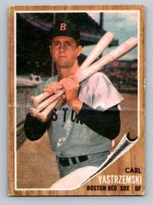 lot 83 image: Carl Yastrzemski 1962 Topps #425 Vintage BaseballC ard