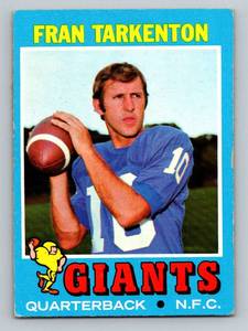 lot 88 image: Fran Tarkenton 1971 Topps #120 Vintage Minnesota Vikings Football Card