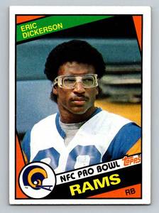 lot 91 image: Eric Dickerson RC 1984 Topps #280 Vintage Rookie Football Card