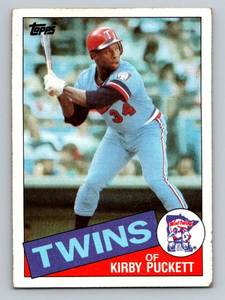 lot 94 image: Kirby Puckett RC 1985 Topps #536 Rookie Vintage Minnesota Twins Baseball Card