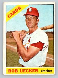 lot 101 image: Bob Uecker 1966 Topps #91 Vintage Baseball Card