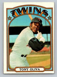 lot 109 image: Tony Oliva 1972 Topps #400 Vintage Minnesota Twins Baseball Card