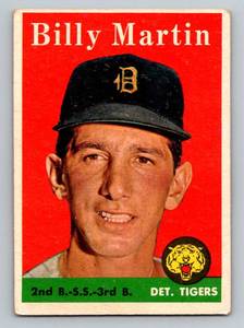 lot 119 image: Billy Martin 1958 Topps #271 Vintage Minnesota Twins Baseball Card