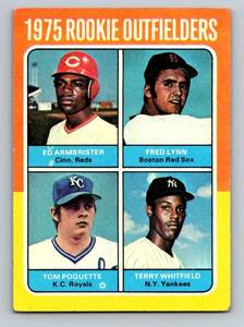 lot 127 image: Fred Lynn RC 1975 Topps #622 Rookie Outfielders Vintage Baseball Card