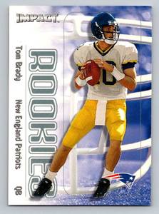 lot 4B image: Tom Brady RC 2000 Fleer Skybox Impact Rookies #27 Football Card