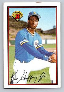 lot 22B image: Ken Griffey Jr. RC 1989 Bowman #220 Rookie Baseball Card