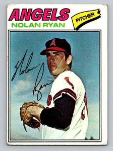 lot 23B image: Nolan Ryan 1977 Topps #650 Vintage Baseball Card