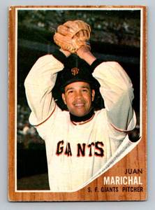 lot 31B image: Juan Marichal 1962 Topps #505 Vintage Baseball Card